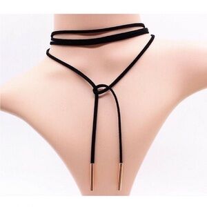 Elegant Black and Gold Choker Necklace